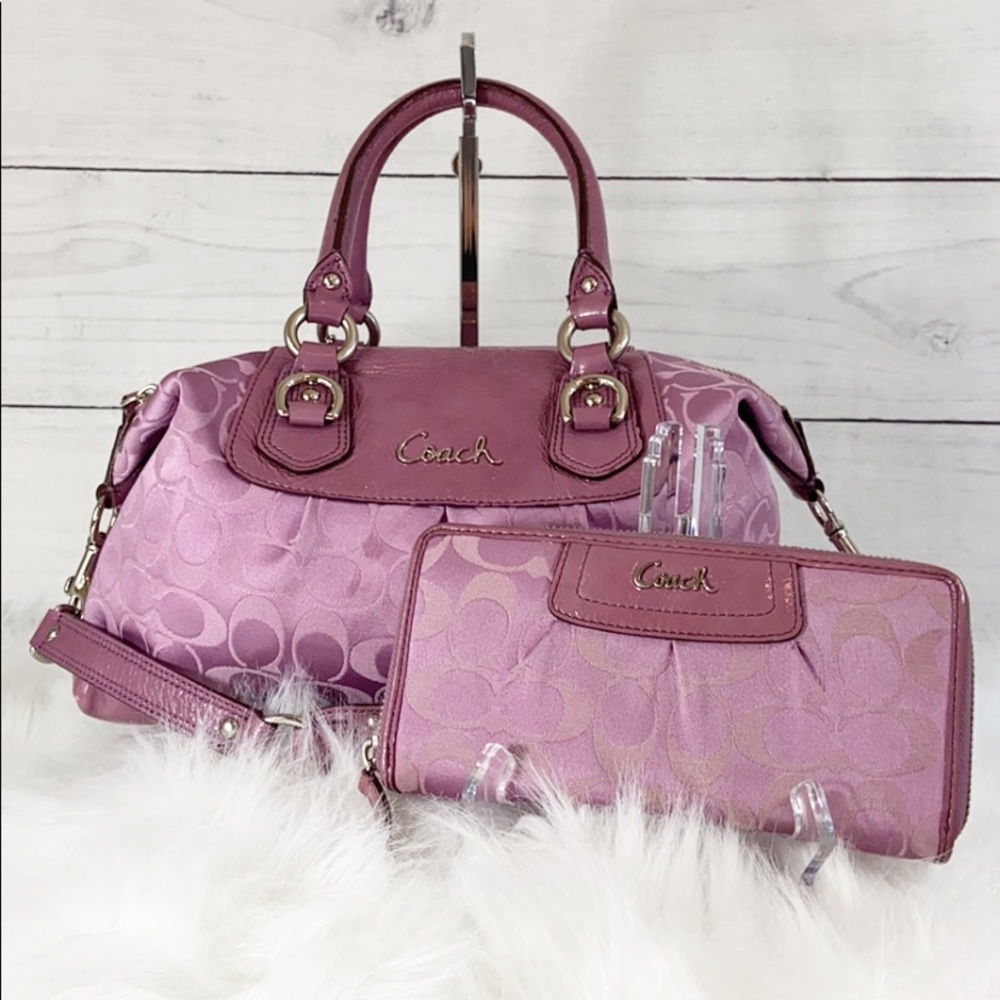 Coach Ashley Satchel and Wallet Set